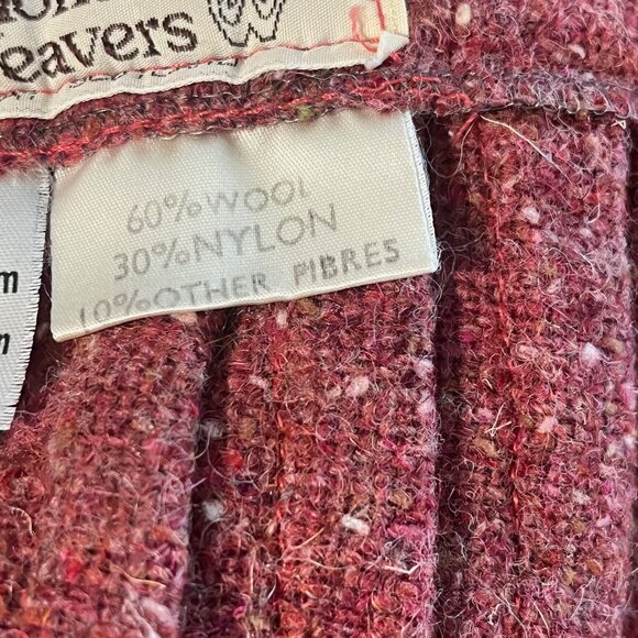 Vintage MOFFAT WEAVERS Tweeds & Tartans Scotland Wool Pleated Skirt Sz 14 - Picture 12 of 12